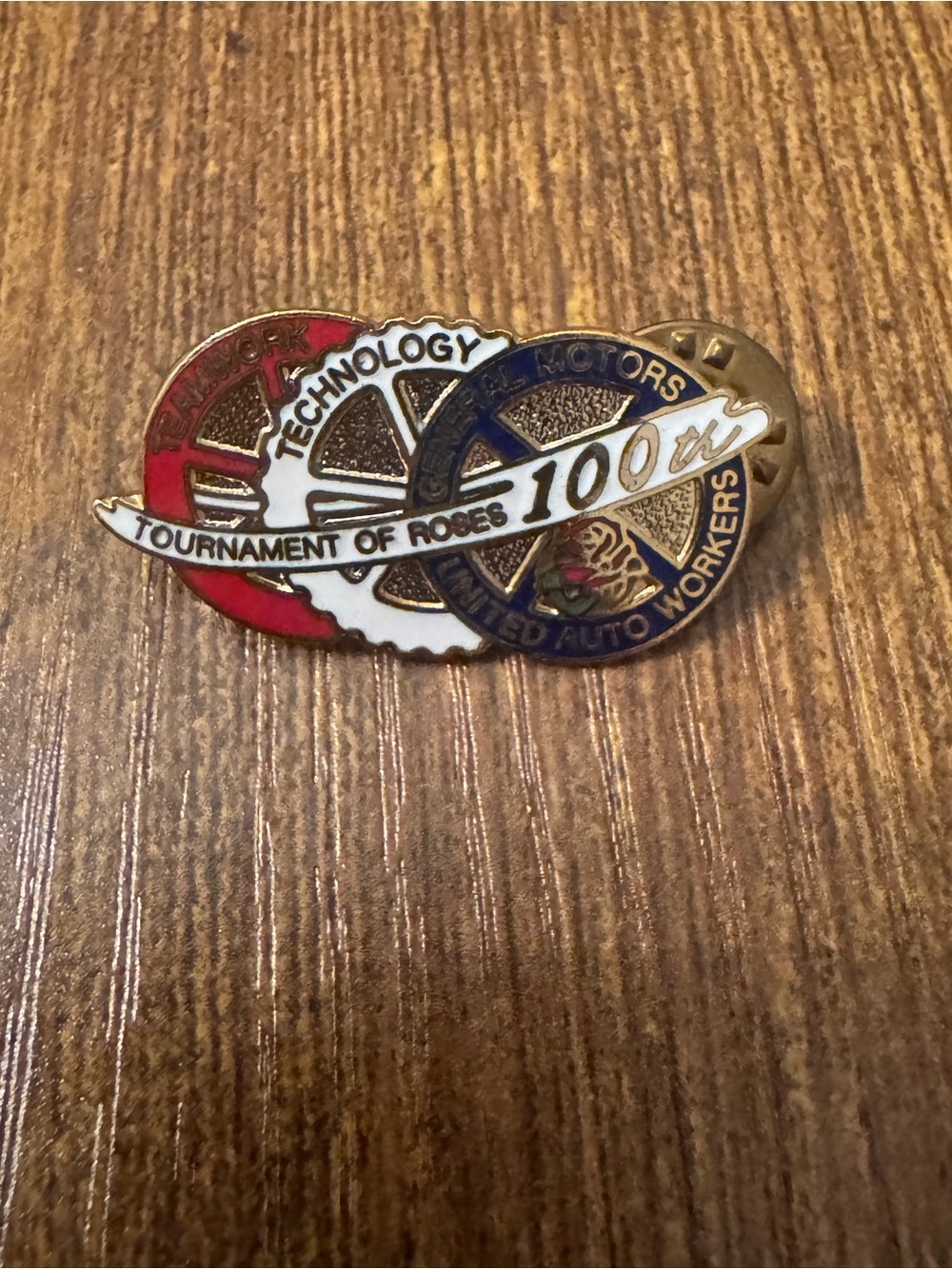 Vintage‎ GM UAW Tournament of Roses 100th Anniversary Enamel Lapel Pin